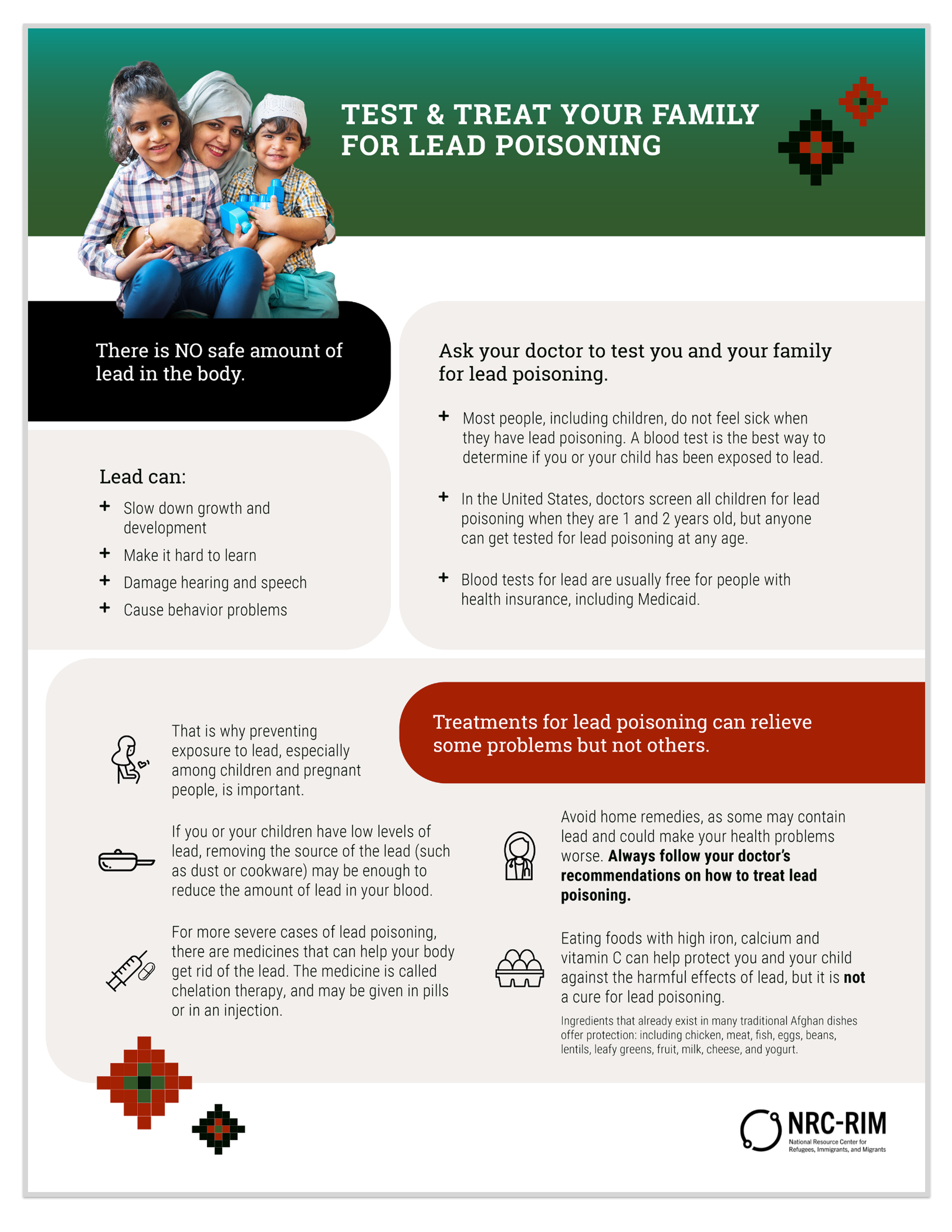 lead testing and treatment fact sheet