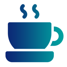 Silhouette image of steaming coffee cup
