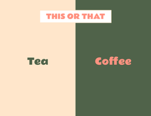 Preview of This or That game presenting two options: coffee and tea