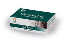Box of QuickVUE COVID-19 antigen test